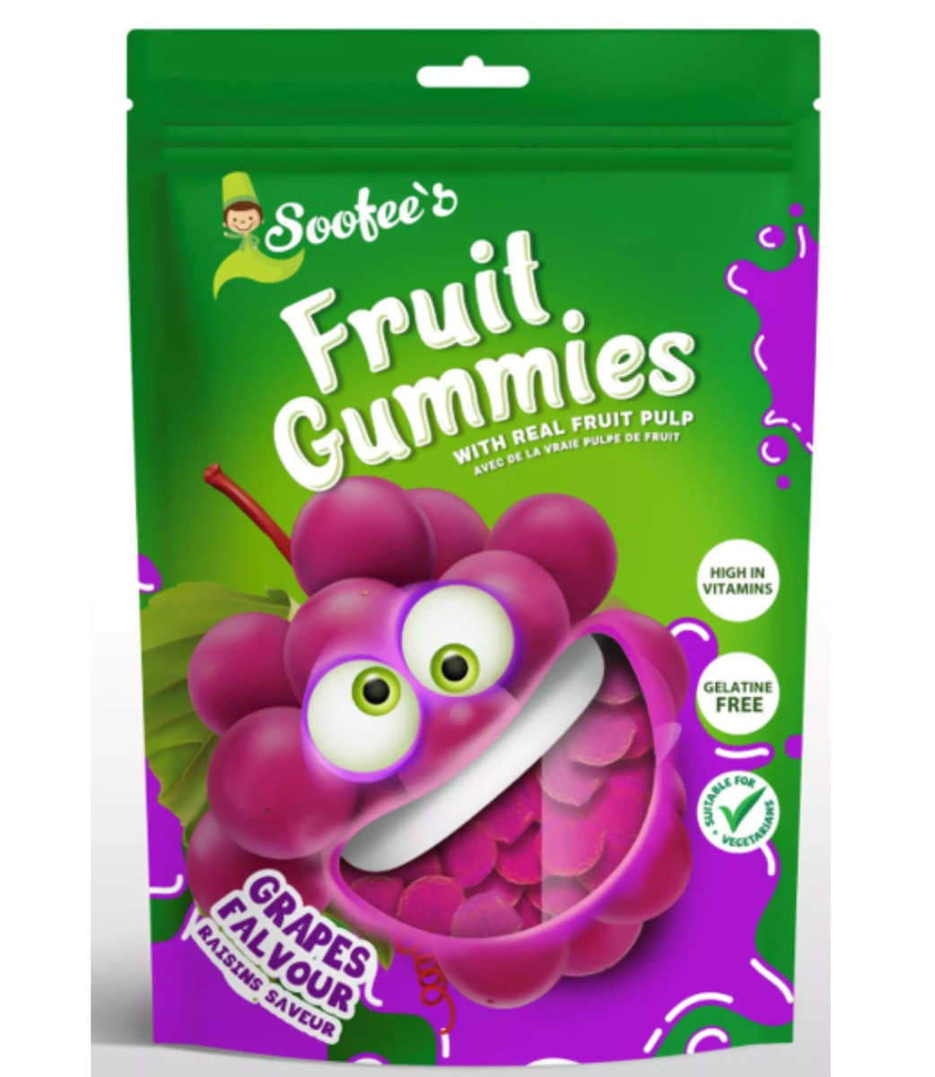 SOOFEES GRAPE FRUIT GUMMIES - 150GMs