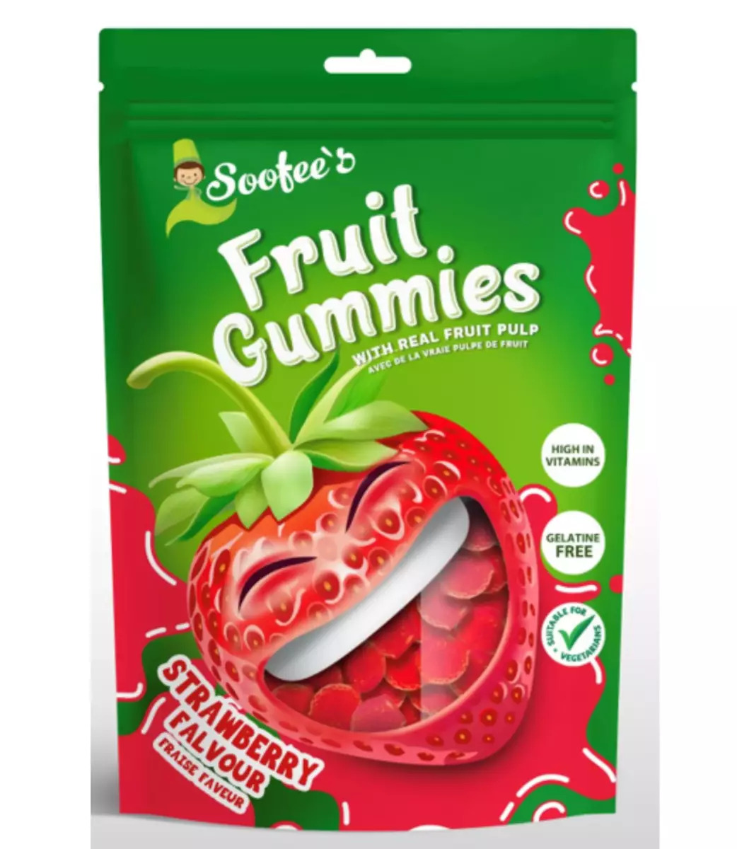SOOFEES STRAWBERRY FRUIT GUMMIES - 150GMs