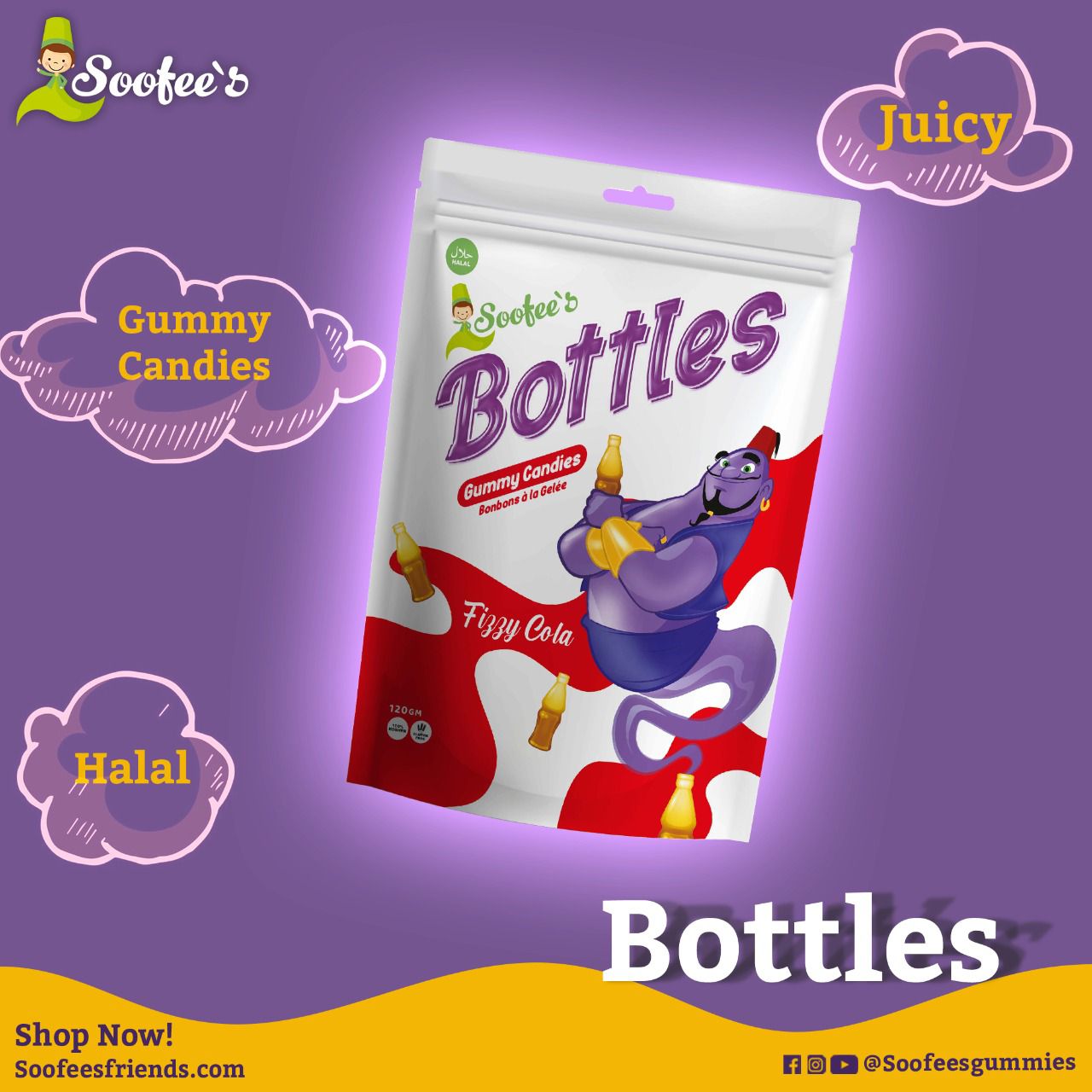 Halal Gummies / Gummy Candy / Soofees / Cola Bottles