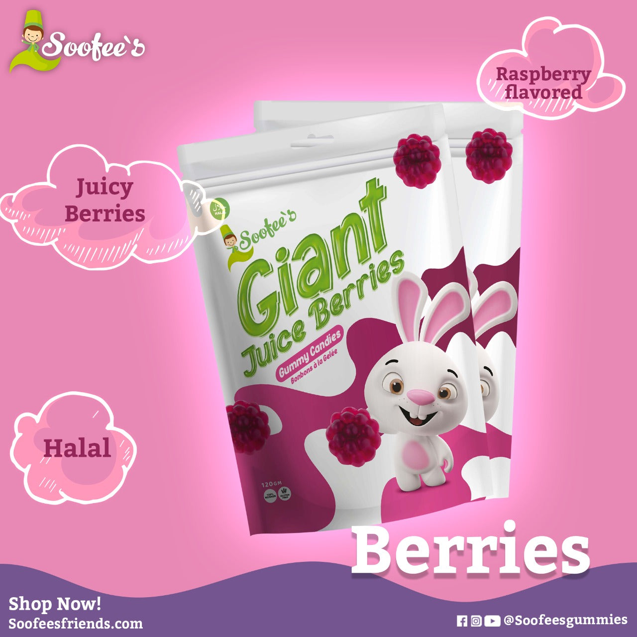 Halal Gummies / Gummy Candy / Soofees / Juice Berries